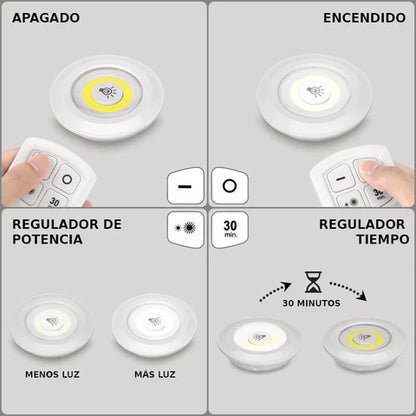 Set 3 Luces LED con mando